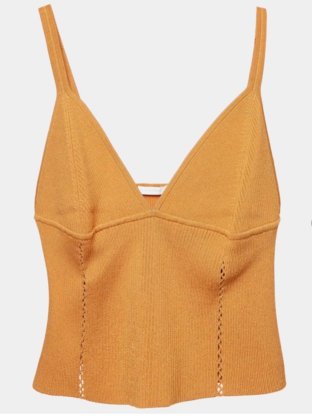 NWOT JONATHAN SIMKHAI rib knit cropped tank top with cutout detail size XS